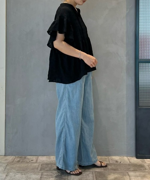 Right-on（ライトオン）の「【HONEYSUCKLE ROSE】フリル切替ブラウス（シャツ/ブラウス・レディース・ブラック/オフホワイト/イエロー・S/L/M）」の18枚目の写真