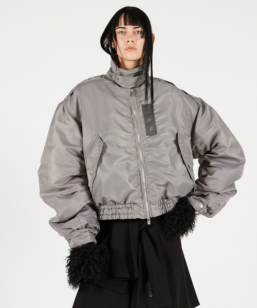 PRANK PROJECT（プランクプロジェクト）の「フライトボンバージャケット / Flight Bomber Jacket（その他アウター・レディース・ネイビー/ピンク/グレー・FREE）」の2枚目の写真