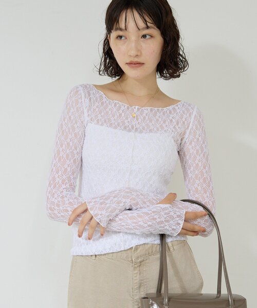 【新品未使用品】La nature linge レースカットソー La nature linge】NEWレースカットソー（Tシャツ/カットソー