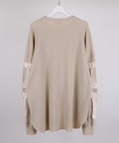 DISCOVERED(ディスカバード)の「DISCOVERED BONE CROCHET WAFFLE CUTSEWN(Tシャツ/カットソー・メンズ・ホワイト/ブラック・1/2/3)」の10枚目の写真