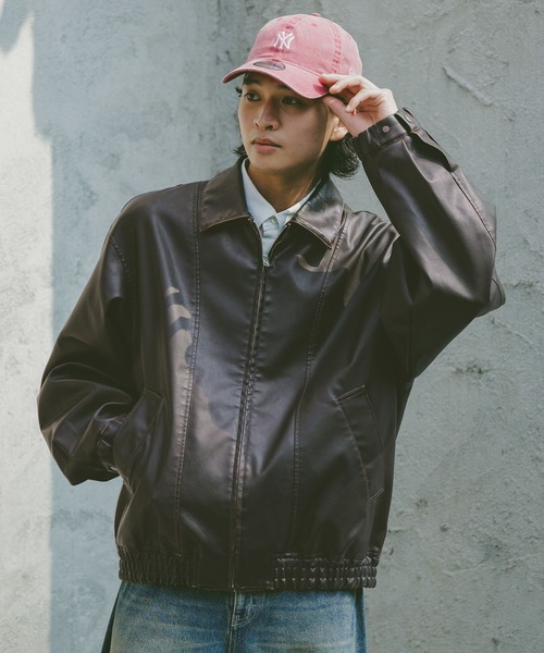 セール】ヴィンテージライク/シンセティックレザージャケット