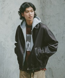 Ragamuffin レザージャケット ブルゾン 牛革 ブルー チェック XL 本牛革】MF-LJ112脱着式肩/肘/脊椎パッド付/チェック柄インナー