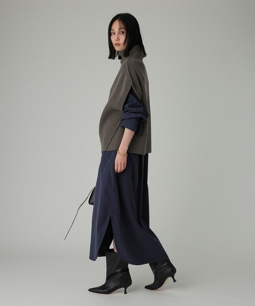 BABYLONE(バビロン)の「ワークシャツワンピース(シャツワンピース・レディース・ベージュ/ネイビー・フリー)」の18枚目の写真