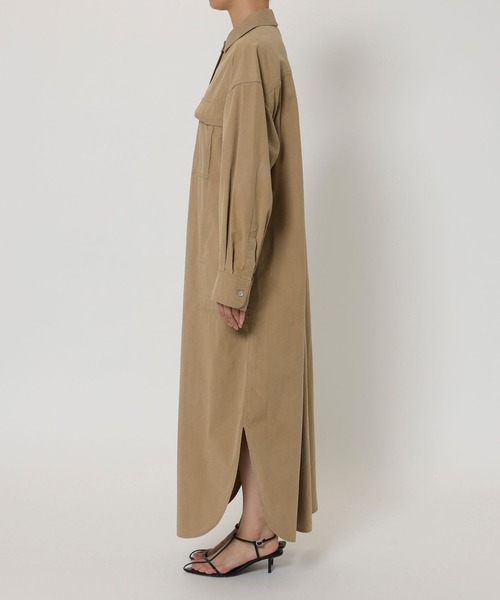 BABYLONE(バビロン)の「ワークシャツワンピース(シャツワンピース・レディース・ベージュ/ネイビー・フリー)」の21枚目の写真