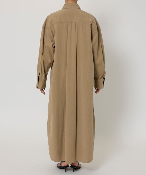 BABYLONE(バビロン)の「ワークシャツワンピース(シャツワンピース・レディース・ベージュ/ネイビー・フリー)」の22枚目の写真