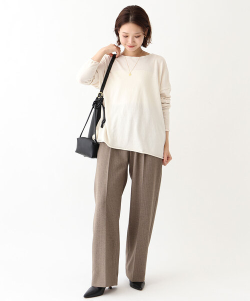 SLOBE IENA（スローブイエナ）の「《追加》コットンヤクニットプルオーバー（ニット/セーター・レディース・アイボリー/チャコールグレー/レッド/ネイビー・FREE）」の5枚目の写真