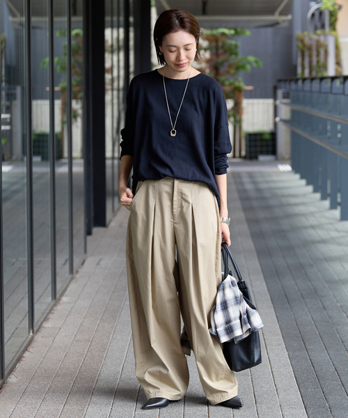 SLOBE IENA（スローブイエナ）の「《追加》コットンヤクニットプルオーバー（ニット/セーター・レディース・アイボリー/チャコールグレー/レッド/ネイビー・FREE）」の8枚目の写真