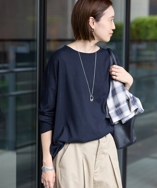 SLOBE IENA（スローブイエナ）の「《追加》コットンヤクニットプルオーバー（ニット/セーター・レディース・アイボリー/チャコールグレー/レッド/ネイビー・FREE）」の13枚目の写真