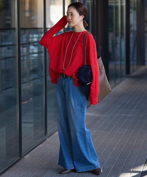 SLOBE IENA（スローブイエナ）の「《追加》コットンヤクニットプルオーバー（ニット/セーター・レディース・アイボリー/チャコールグレー/レッド/ネイビー・FREE）」の20枚目の写真