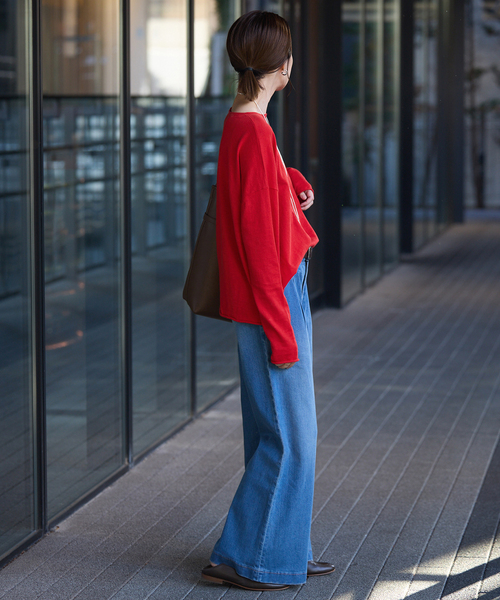 SLOBE IENA（スローブイエナ）の「《追加》コットンヤクニットプルオーバー（ニット/セーター・レディース・アイボリー/チャコールグレー/レッド/ネイビー・FREE）」の21枚目の写真