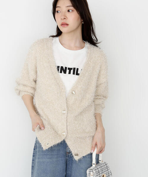 PROPORTION BODY DRESSING(プロポーションボディドレッシング)の「<E>ラメフェザーカーディガン / 1215277900(ニット/セーター・レディース・ホワイト系その他/グレー・FREE)」の21枚目の写真