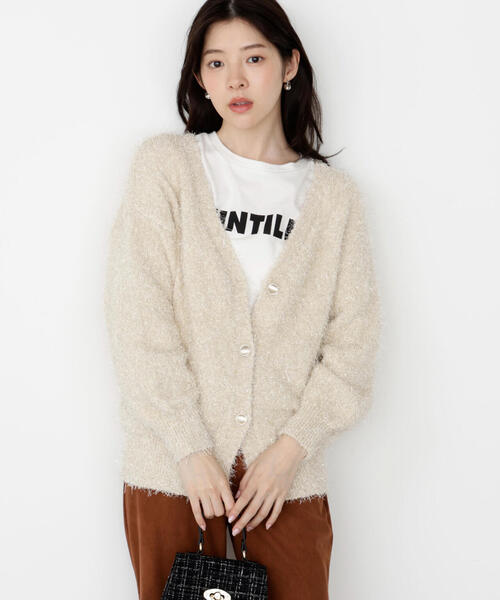 PROPORTION BODY DRESSING(プロポーションボディドレッシング)の「<E>ラメフェザーカーディガン / 1215277900(ニット/セーター・レディース・ホワイト系その他/グレー・FREE)」の22枚目の写真