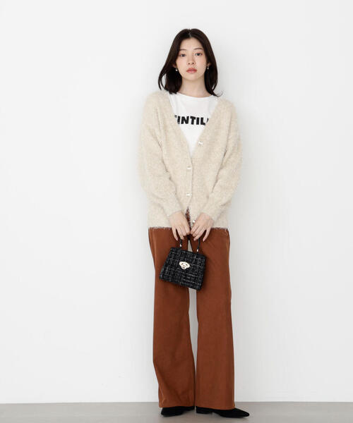 PROPORTION BODY DRESSING(プロポーションボディドレッシング)の「<E>ラメフェザーカーディガン / 1215277900(ニット/セーター・レディース・ホワイト系その他/グレー・FREE)」の3枚目の写真