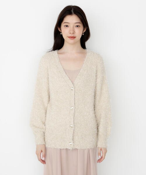 PROPORTION BODY DRESSING(プロポーションボディドレッシング)の「<E>ラメフェザーカーディガン / 1215277900(ニット/セーター・レディース・ホワイト系その他/グレー・FREE)」の9枚目の写真