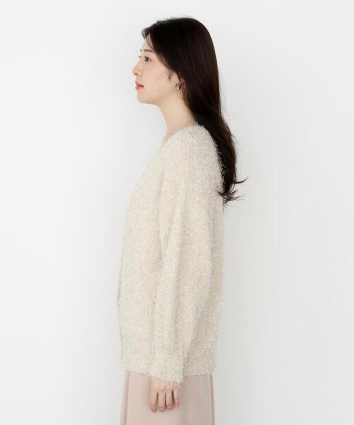 PROPORTION BODY DRESSING(プロポーションボディドレッシング)の「<E>ラメフェザーカーディガン / 1215277900(ニット/セーター・レディース・ホワイト系その他/グレー・FREE)」の11枚目の写真