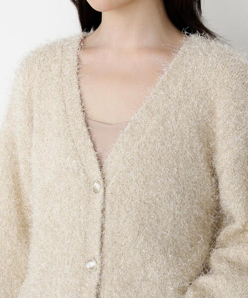 PROPORTION BODY DRESSING(プロポーションボディドレッシング)の「<E>ラメフェザーカーディガン / 1215277900(ニット/セーター・レディース・ホワイト系その他/グレー・FREE)」の13枚目の写真