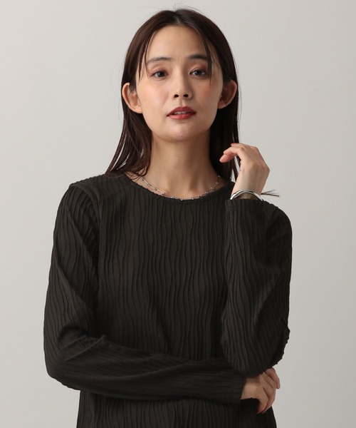 MATINEE LINE/ナミナミストライプ長袖プルオーバー/583880（T
