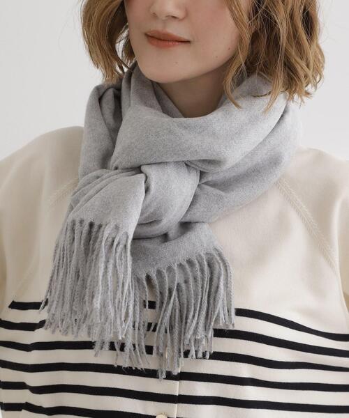 grove(グローブ)の「【手洗い可】カシミヤタッチフリンジストール(ストール/ショール・レディース・グリーン系/ボルドー/ライトベージュ/ベビーピンク/グレー・00)」の9枚目の写真