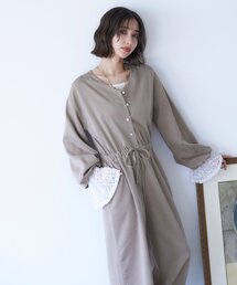 Remind me and forever | 【nane】《サイズ展開有》ボリュームスリーブオールインワン(ワンピース)