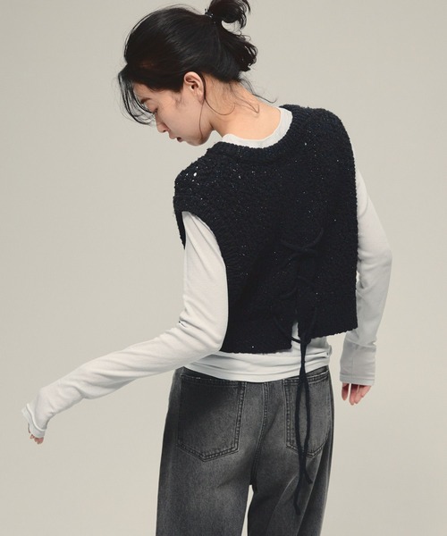【eL】5G Sparkle Vest/582401