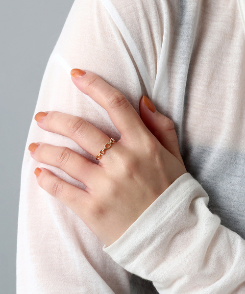 チェーンリズムリング K10（リング）｜Lilas（リラ）のファッション