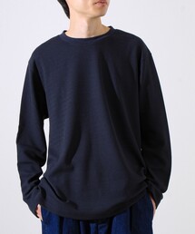 GLOSTER | 【シリーズ累計人気】【ジャケットのインナーにおすすめ】ふくれジャガードロンT(Tシャツ/カットソー)