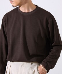 GLOSTER | 【シリーズ累計人気】【ジャケットのインナーにおすすめ】ふくれジャガードロンT(Tシャツ/カットソー)