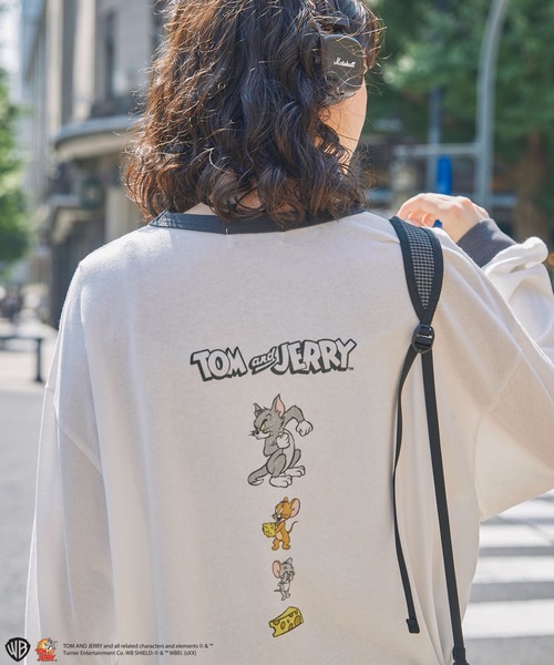 【TOM and JERRY】別注 トムとジェリー アソートデザイン リンガー長袖Tシャツ