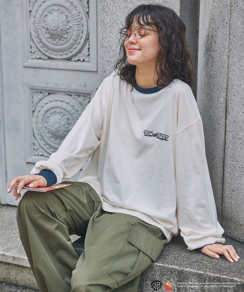【TOM and JERRY】別注 トムとジェリー アソートデザイン リンガー長袖Tシャツ
