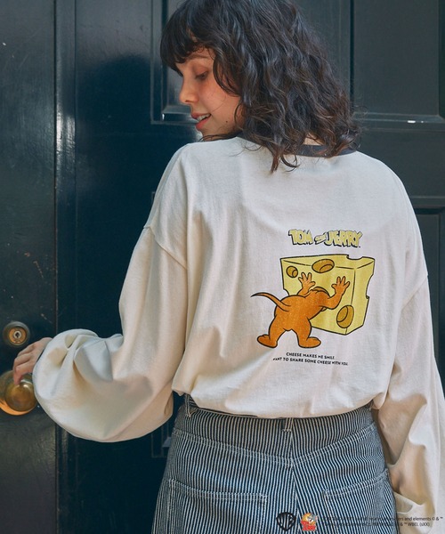 【TOM and JERRY】別注 トムとジェリー アソートデザイン リンガー長袖Tシャツ