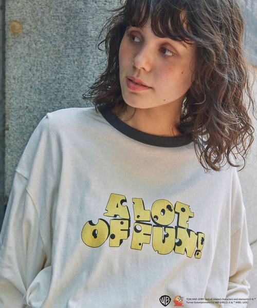 TOM and JERRY】別注 トムとジェリー アソートデザイン リンガー長袖T