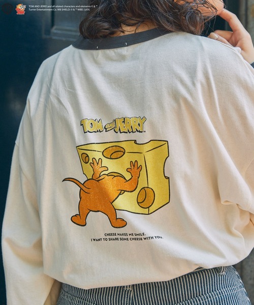 TOM and JERRY】別注 トムとジェリー アソートデザイン リンガー長袖T