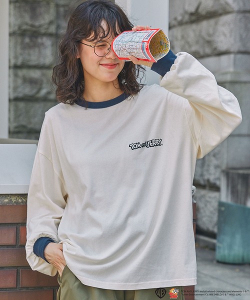 TOM and JERRY】別注 トムとジェリー アソートデザイン リンガー長袖T