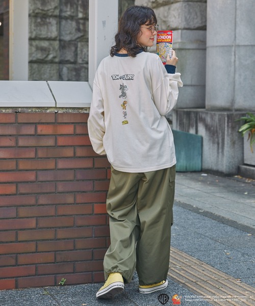 TOM and JERRY】別注 トムとジェリー アソートデザイン リンガー長袖T