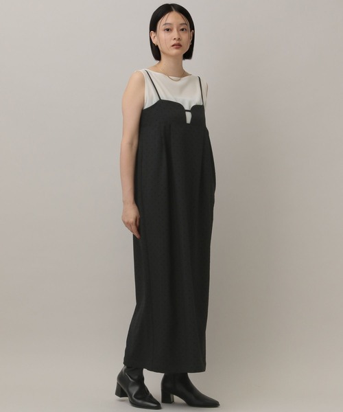 A part by（アパートバイ）の「フロッキードットキャミワンピース（ワンピース・レディース・ブラウン系その他2/グレー/ブラック・FREE）」の5枚目の写真