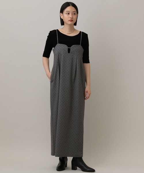 セール】フロッキードットキャミワンピース（ワンピース）｜A