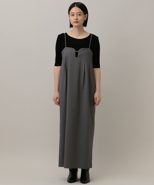 m*d様 今期 アパートバイローリーズ フロッキードットワンピース フロッキードットキャミワンピース（ワンピース）｜A part by