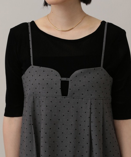 セール】フロッキードットキャミワンピース（ワンピース）｜A