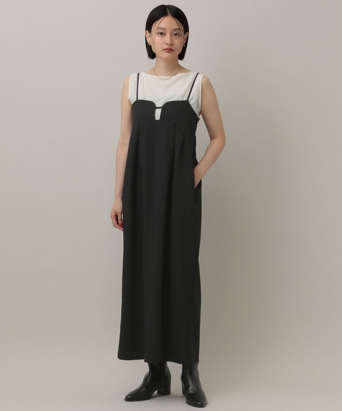 m*d様 今期 アパートバイローリーズ フロッキードットワンピース セール】フロッキードットキャミワンピース（ワンピース）｜A