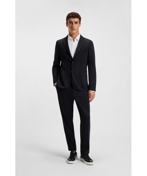 マイクロパターン バージンウール テーパードフィットパンツ（その他