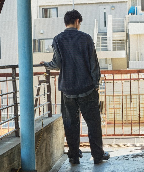 niko and...（ニコアンド）の「ジャガードニットベスト（ベスト・メンズ・ネイビー/アイボリー/グレー・LARGE/MEDIUM）」の21枚目の写真