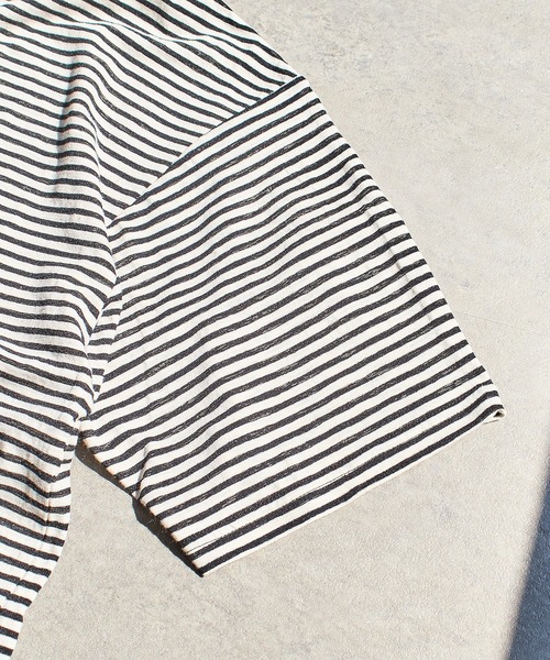 ROSE BUD(ローズバッド)の「SHEER STRIPE S/S TOP(Tシャツ/カットソー・レディース・ホワイト/ピンク/ブラック・ONE SIZE)」の9枚目の写真