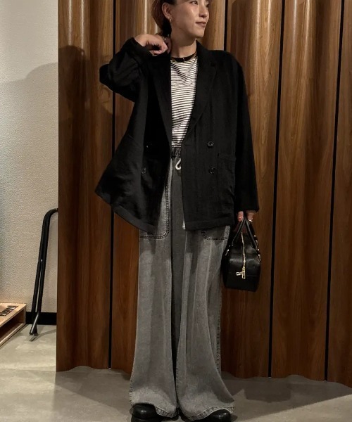 ROSE BUD(ローズバッド)の「SHEER STRIPE S/S TOP(Tシャツ/カットソー・レディース・ホワイト/ピンク/ブラック・ONE SIZE)」の13枚目の写真