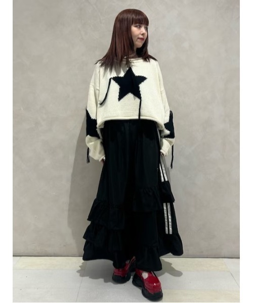 WEB限定】ラインフリルフレアスカート（スカート）｜jouetie