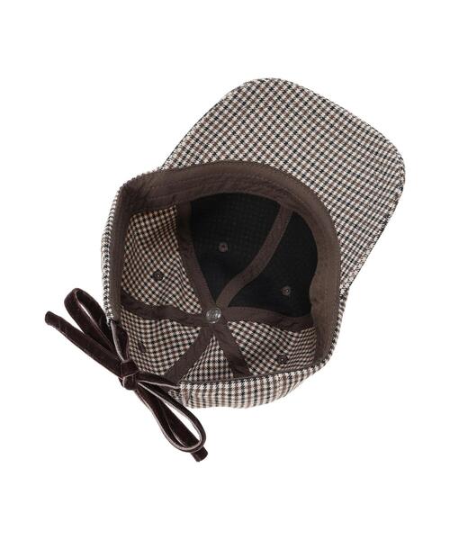 Samansa Mos2 Lagom（サマンサモスモスラーゴム）の「チェックリボンキャップ（ハット・キッズ・ボルドー/ブラウン・中(M)/大(L)）」の8枚目の写真