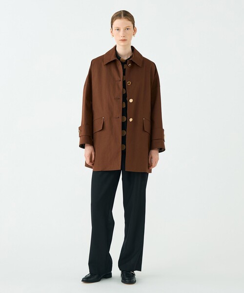 Mackintosh(マッキントッシュ)の「【別注】MACKINTOSH HUMBIE MIDI RAINTACK コート(ステンカラーコート・レディース・ブラウン系その他/ブラック系その他・8)」の3枚目の写真