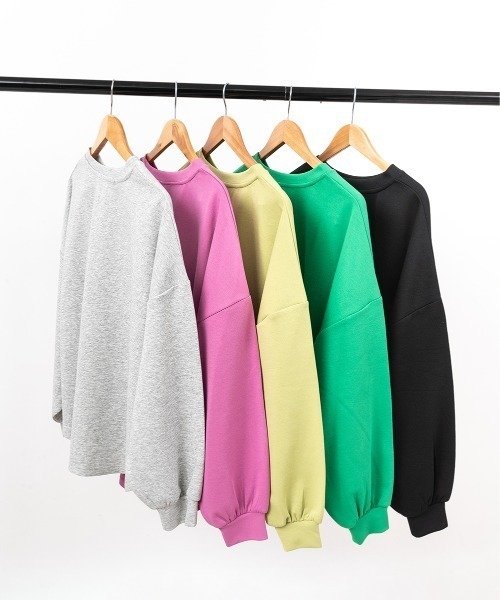 A.D.C.L.(エーディーシーエル)の「オーバーサイズ ロングスリーブ Tシャツ(カラーバリエーション)(Tシャツ/カットソー・レディース・ピンク/ベージュ系/グリーン/ブラック/イエロー/アイボリー・L/M)」の12枚目の写真