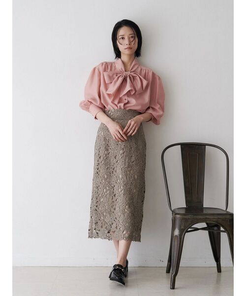 TONAL（トーナル）の「エンブロイダリーレースタイトスカート（スカート・レディース・ミント/モカ/アイボリー・SMALL/MEDIUM）」の11枚目の写真