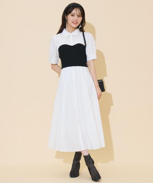 WILLSELECTION(ウィルセレクション)の「ビスチェレイヤードタックシャツワンピース(ワンピース・レディース・オフホワイト/アイボリー/ピンク・FREE)」の8枚目の写真