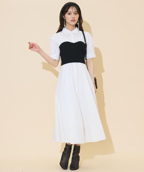 WILLSELECTION(ウィルセレクション)の「ビスチェレイヤードタックシャツワンピース(ワンピース・レディース・オフホワイト/アイボリー/ピンク・FREE)」の7枚目の写真